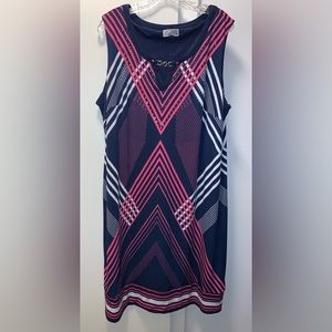 SOLD.Sleeveless dress from Macys. Silver chain detail.